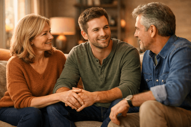 Family reconnecting through therapy